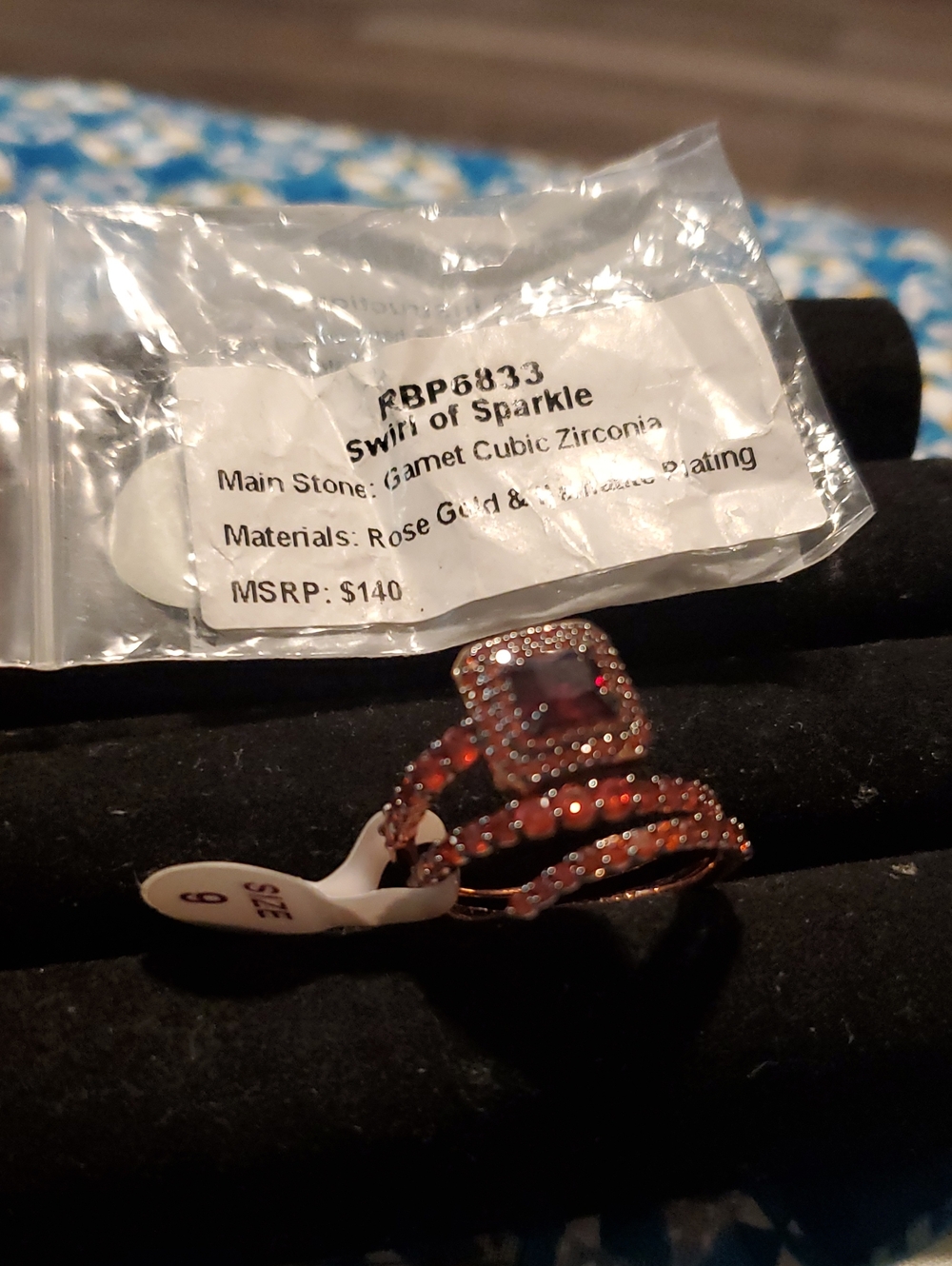 NWT Bomb Party Garnet Ring - Size 9